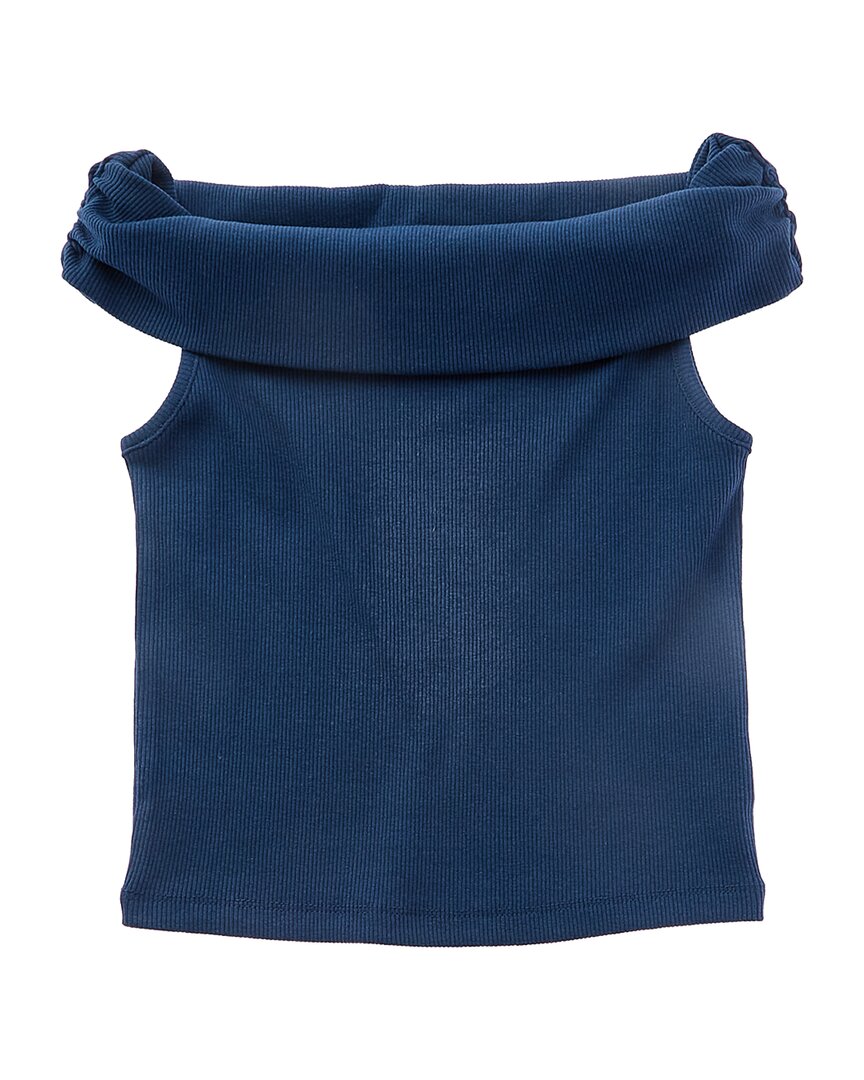 Design History Off-Shoulder Top Blue