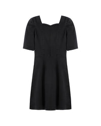 Habitual Puff Sleeve Dress 8 (Big Girl S) Black