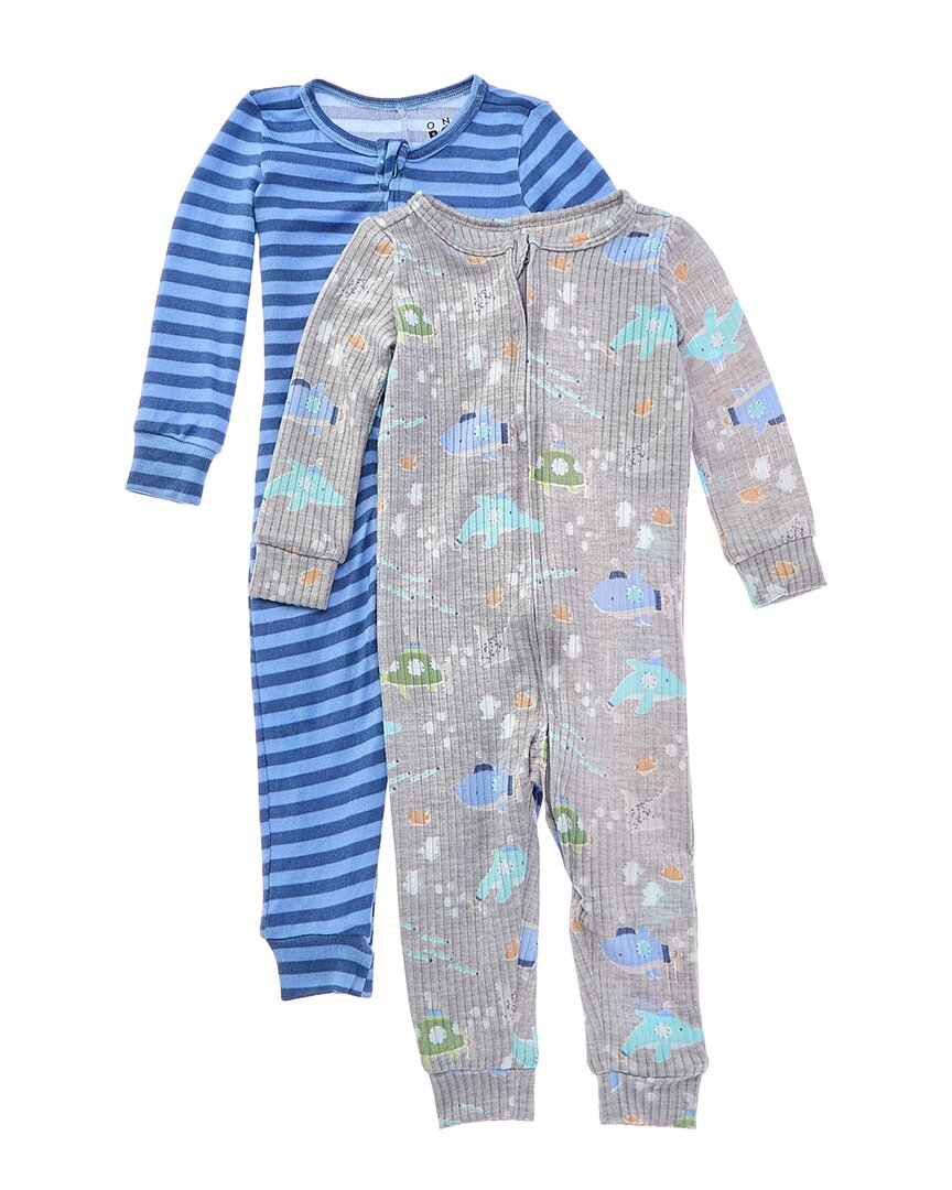 Only Boys 2Pk Soft & Cozy Blanket Sleeper 2T Green