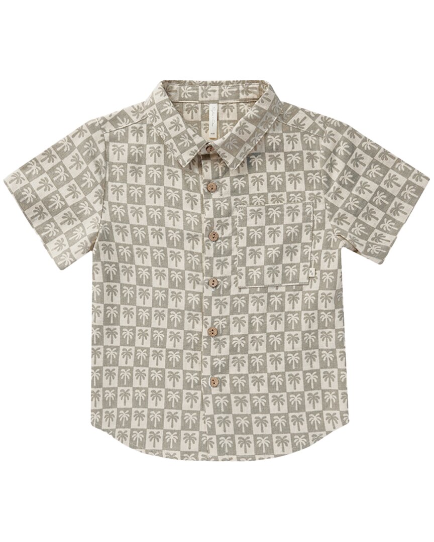 Rylee + Cru Collective Collared Linen-Blend Shirt