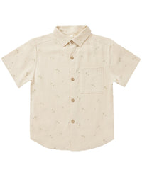 Rylee + Cru Collective Collared Linen-Blend Shirt