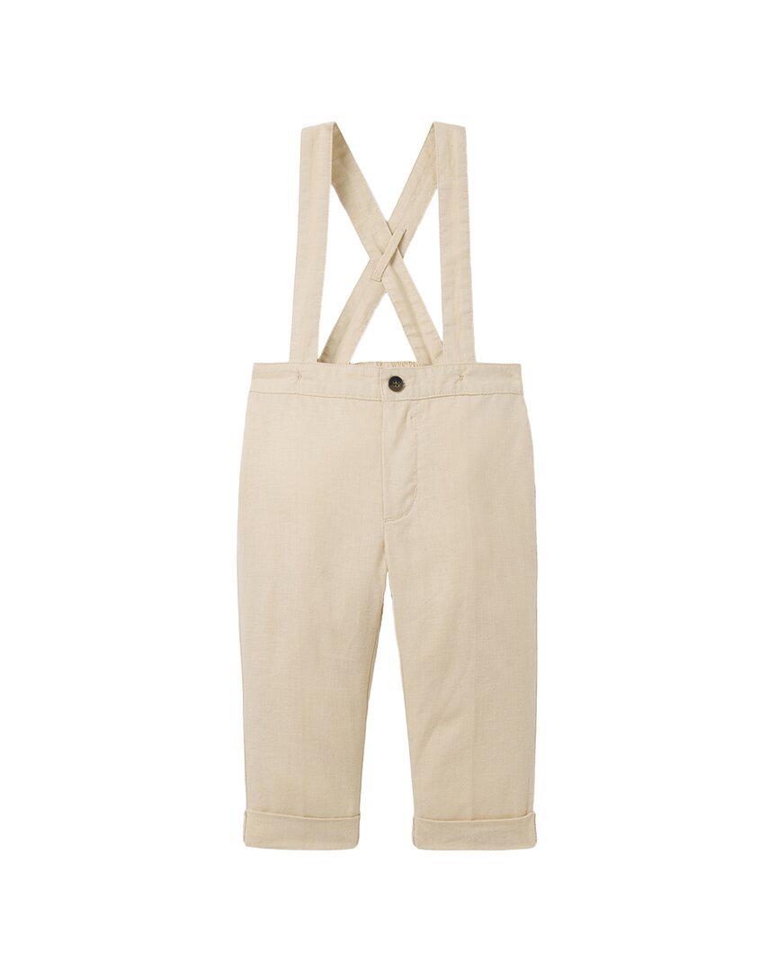 Janie And Jack Linen-Blend Suspender Pant