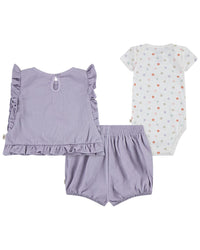 Huggies 3Pc Top, Short, & Romper Set
