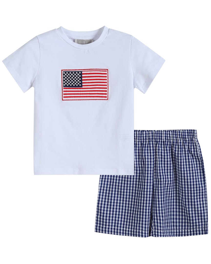 Lil Cactus Usa Flag T-Shirt & Short Set