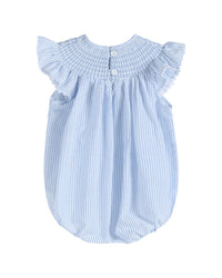 Lil Cactus Seersucker Bunny Smocked Flutter Romper
