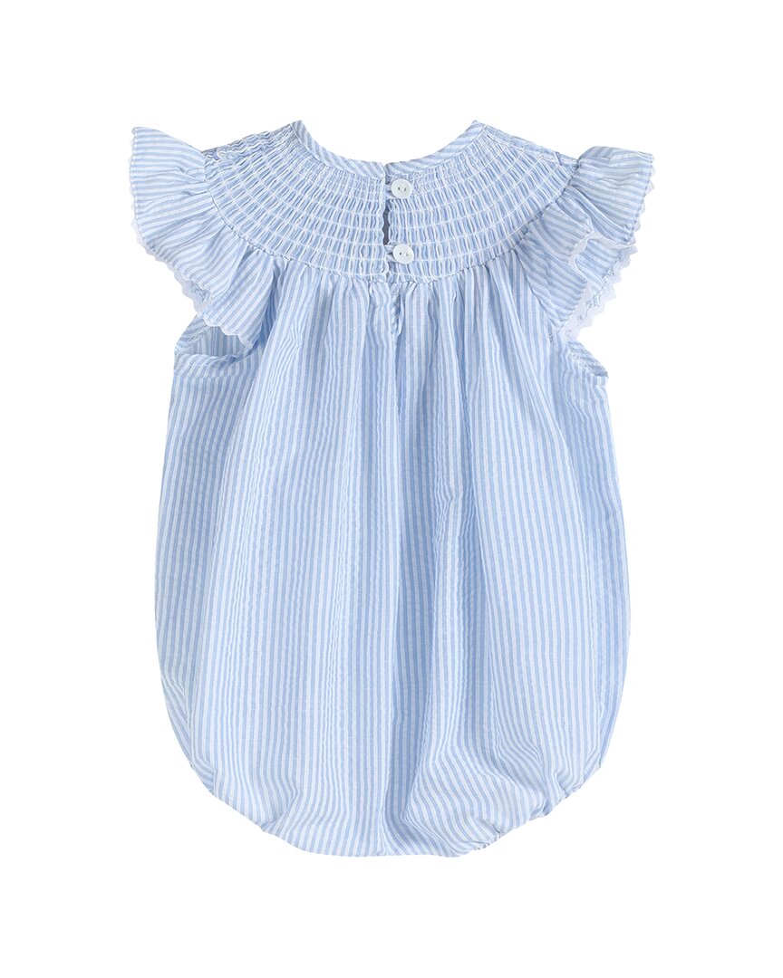 Lil Cactus Seersucker Bunny Smocked Flutter Romper