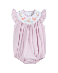 Lil Cactus Easter Smocked Flutter Romper