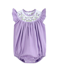 Lil Cactus Easter Bunny Smocked Flutter Romper