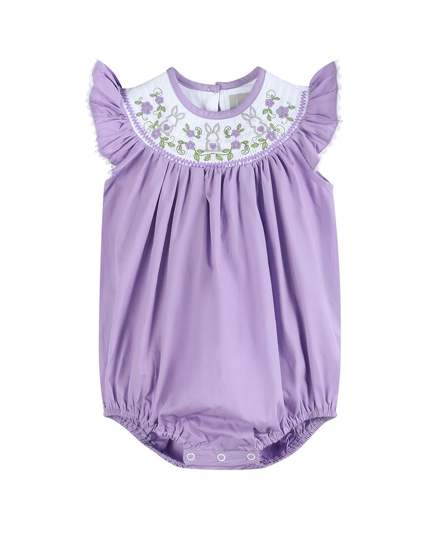 Lil Cactus Easter Bunny Smocked Flutter Romper