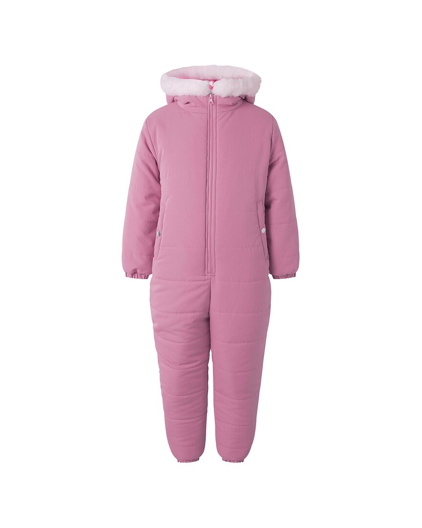 Rachel Riley Rachel Riley Pink Faux Fur Trim Snowsuit
