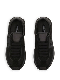 Dolce & Gabbana Men Suede And Mesh Dg Cushion Sneakers