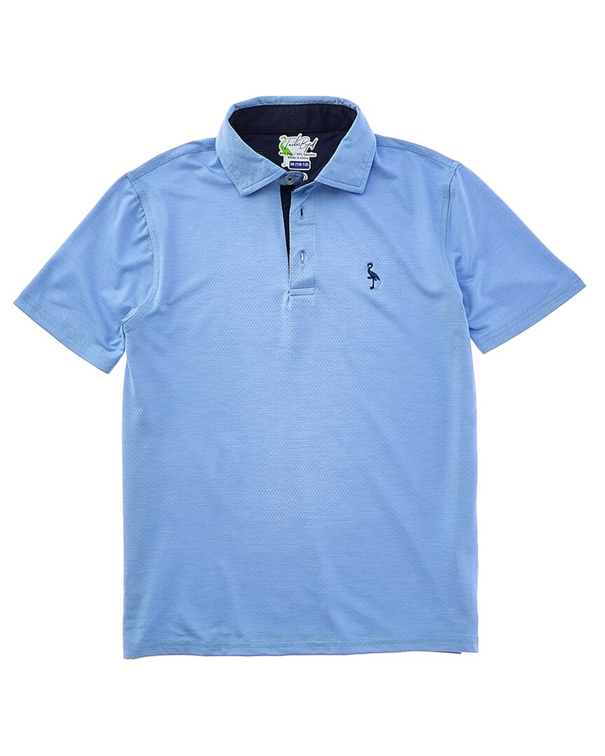 Tailorbyrd Melange Mesh Performance Polo Shirt 20 (Big Boy XL ) Lt Blue
