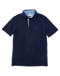 Tailorbyrd Melange Mesh Performance Polo Shirt 20 (Big Boy XL ) Navy