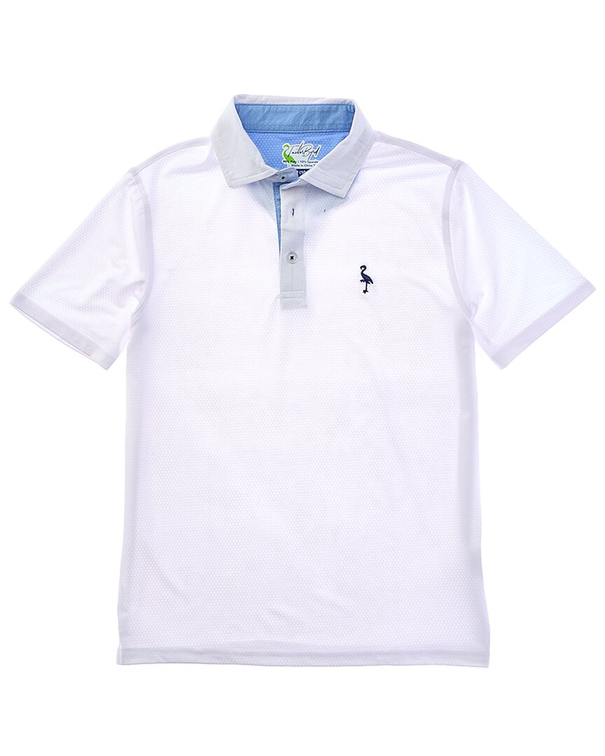 Tailorbyrd Melange Mesh Performance Polo Shirt White