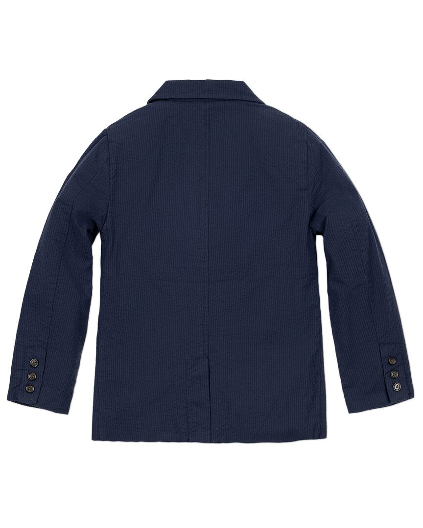 Hope & Henry Solid Seersucker Blazer