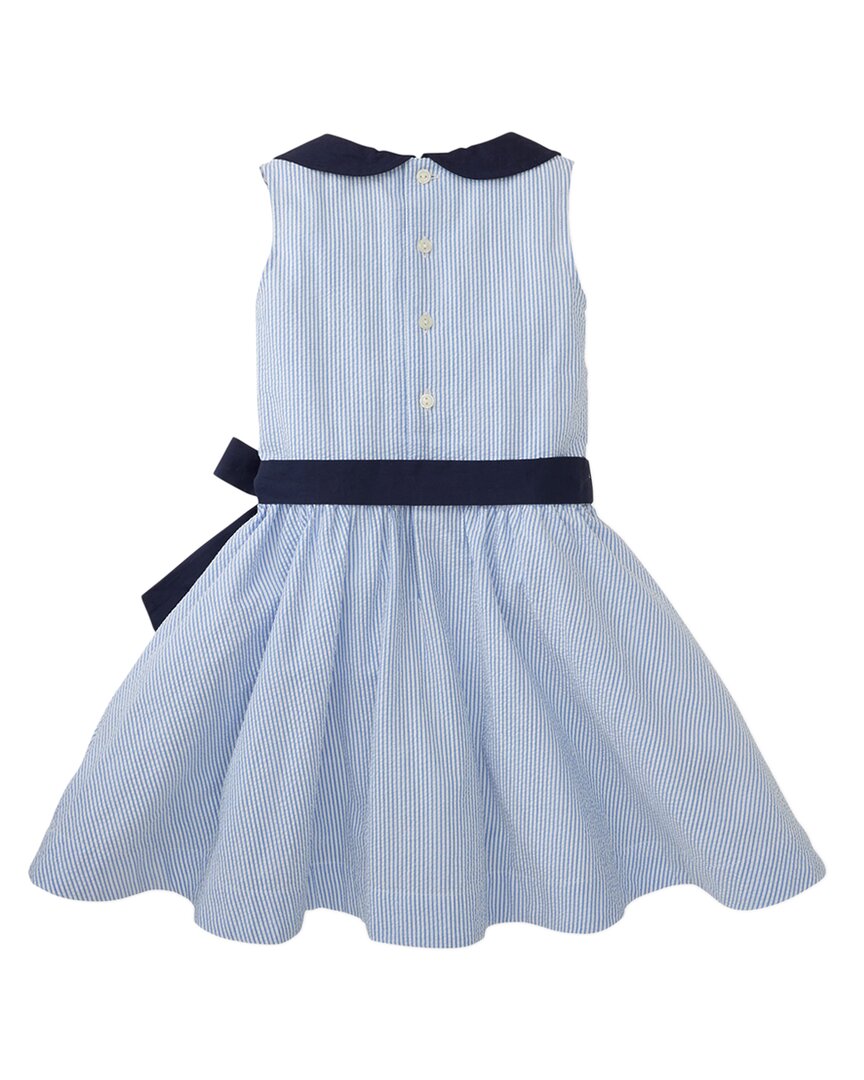 Hope & Henry Peter Pan Collar Seersucker Dress