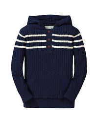 Hope & Henry Hooded Pullover Sweater Blue 6 - 9 M