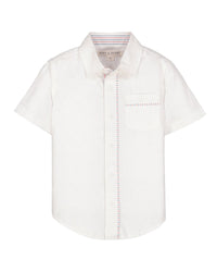 Hope & Henry Linen Short Sleeve Shirt