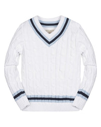 Hope & Henry Cricket Sweater White 6 - 9 M