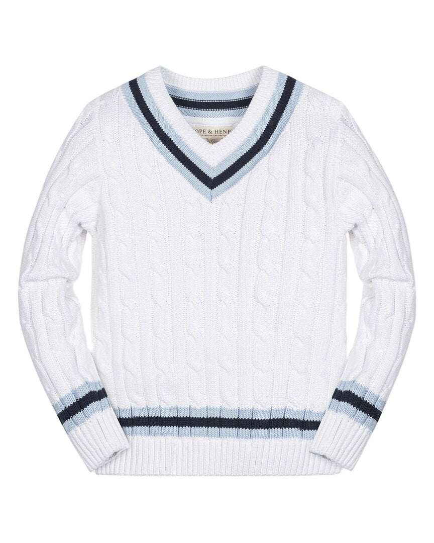 Hope & Henry Cricket Sweater White 6 - 9 M