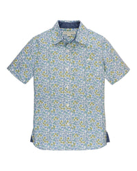 Hope & Henry Print Short Sleeve Shirt Blue 3T