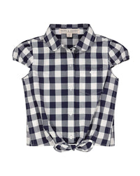 Hope & Henry Tie Front Top