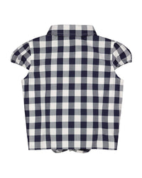 Hope & Henry Tie Front Top