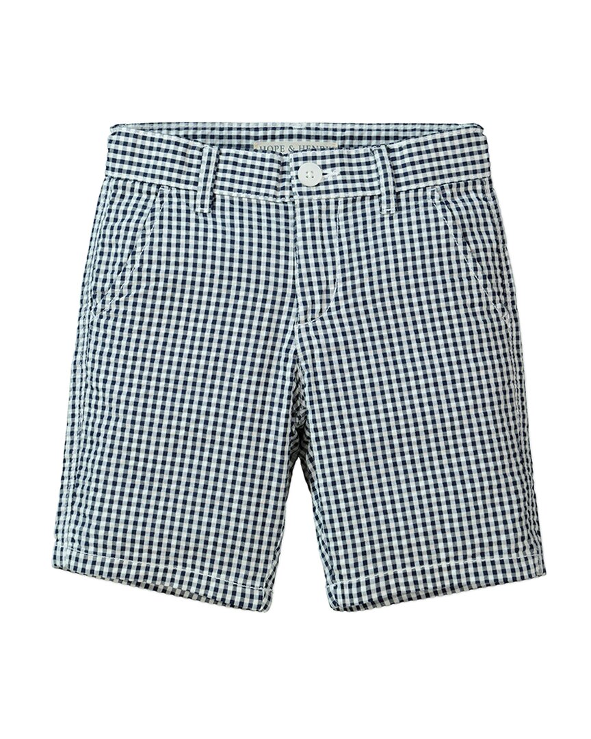 Hope & Henry Seersucker Short Blue 3T