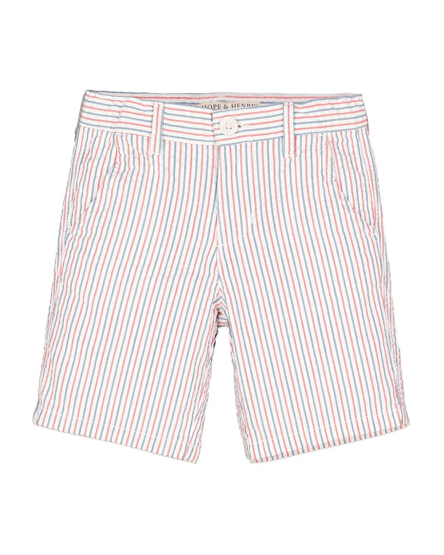 Hope & Henry Seersucker Short Red