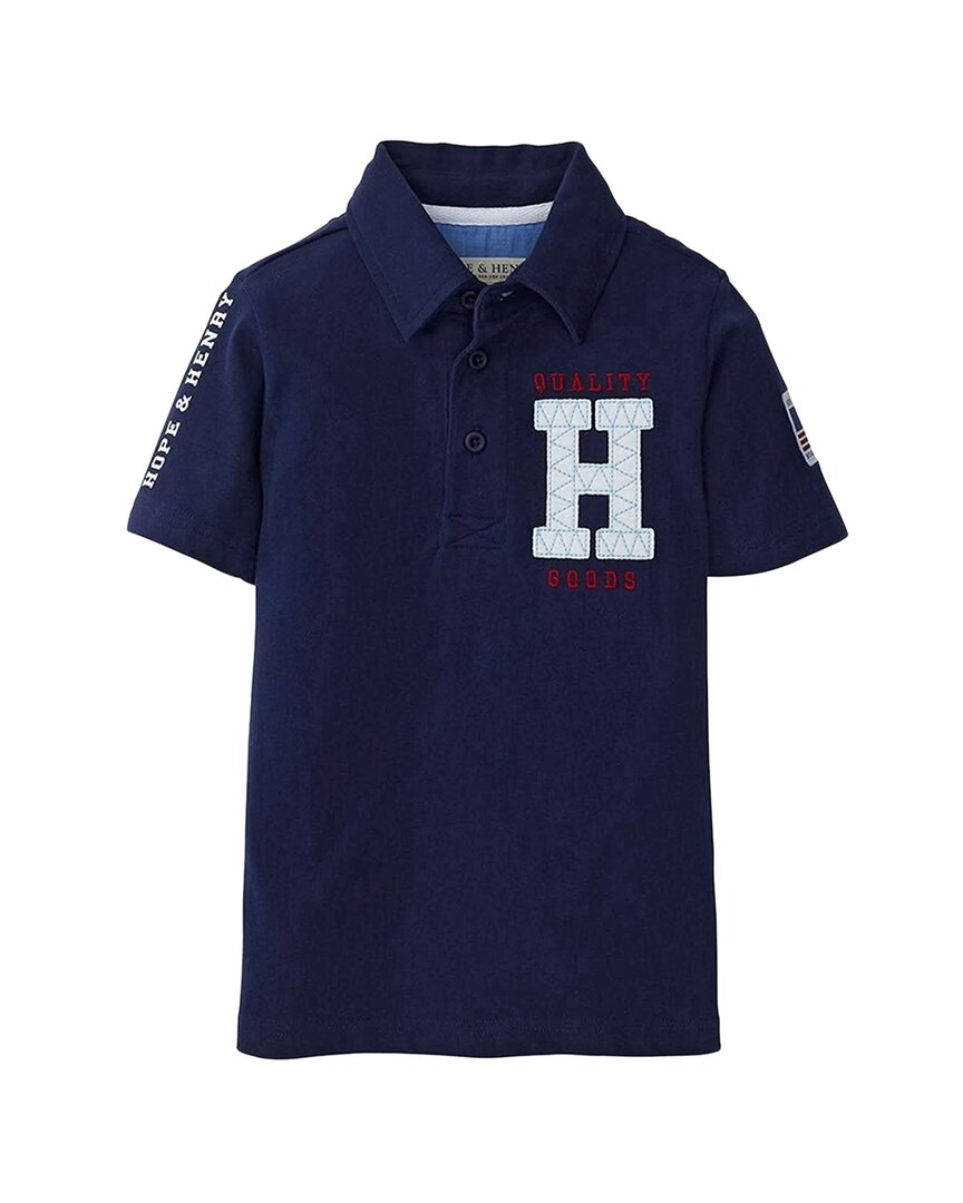 Hope & Henry Jersey Polo Blue