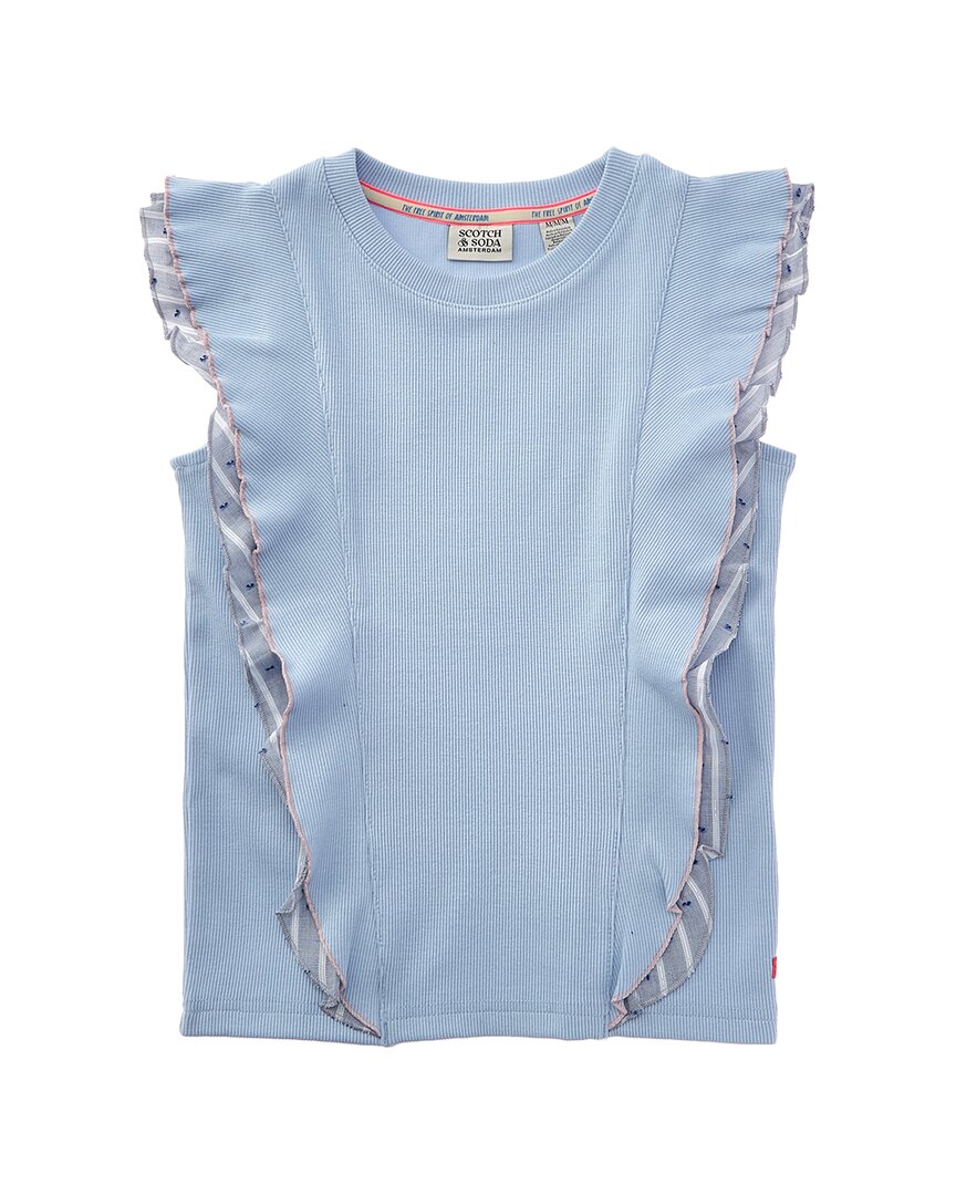 Scotch & Soda Fashion T-Shirt 12 (Big Girl M) Blue