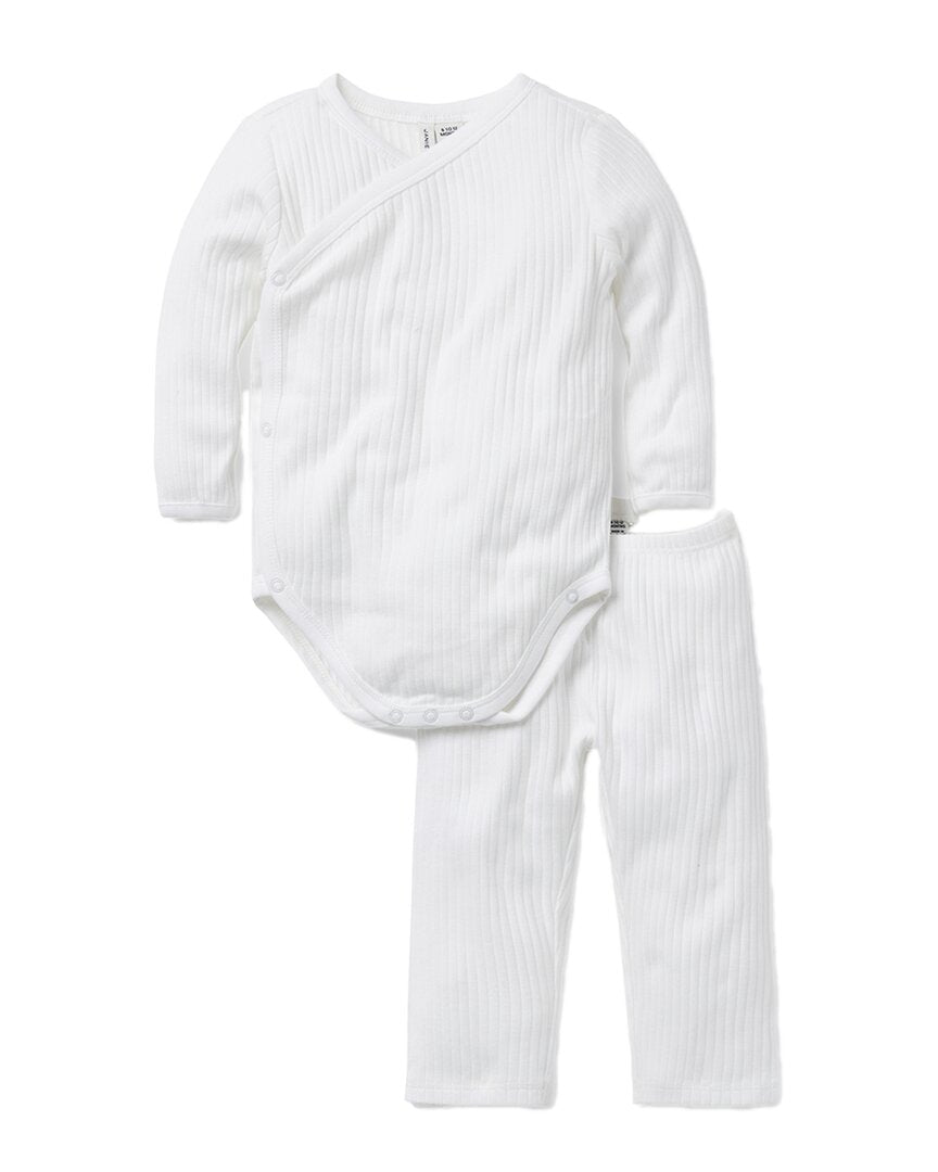 Janie And Jack Rib Pant Baby Set One Size Fits All White