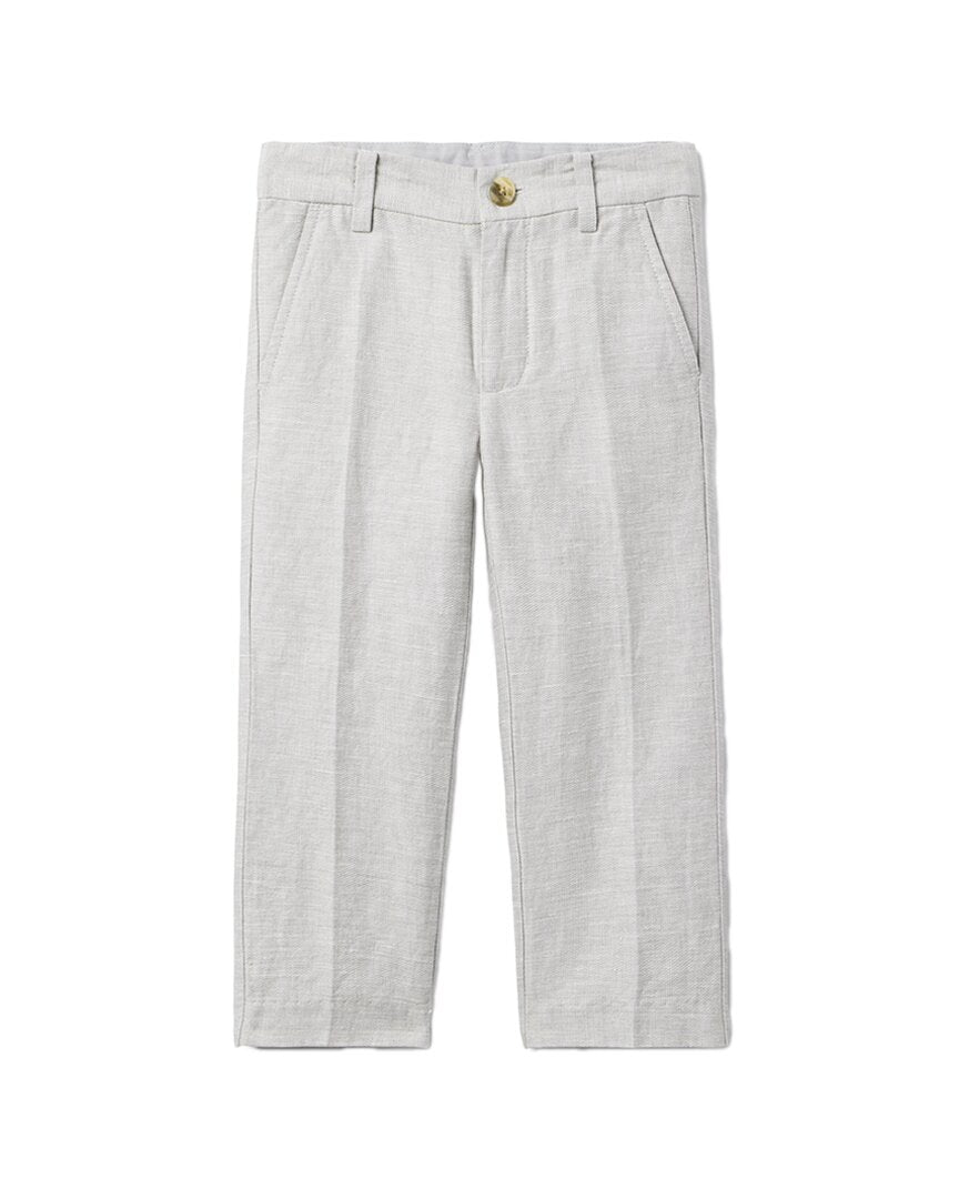 Janie And Jack Linen-Blend Dress Pant Grey Multi