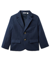 Janie And Jack Linen-Blend Blazer Navy One Size Fits All