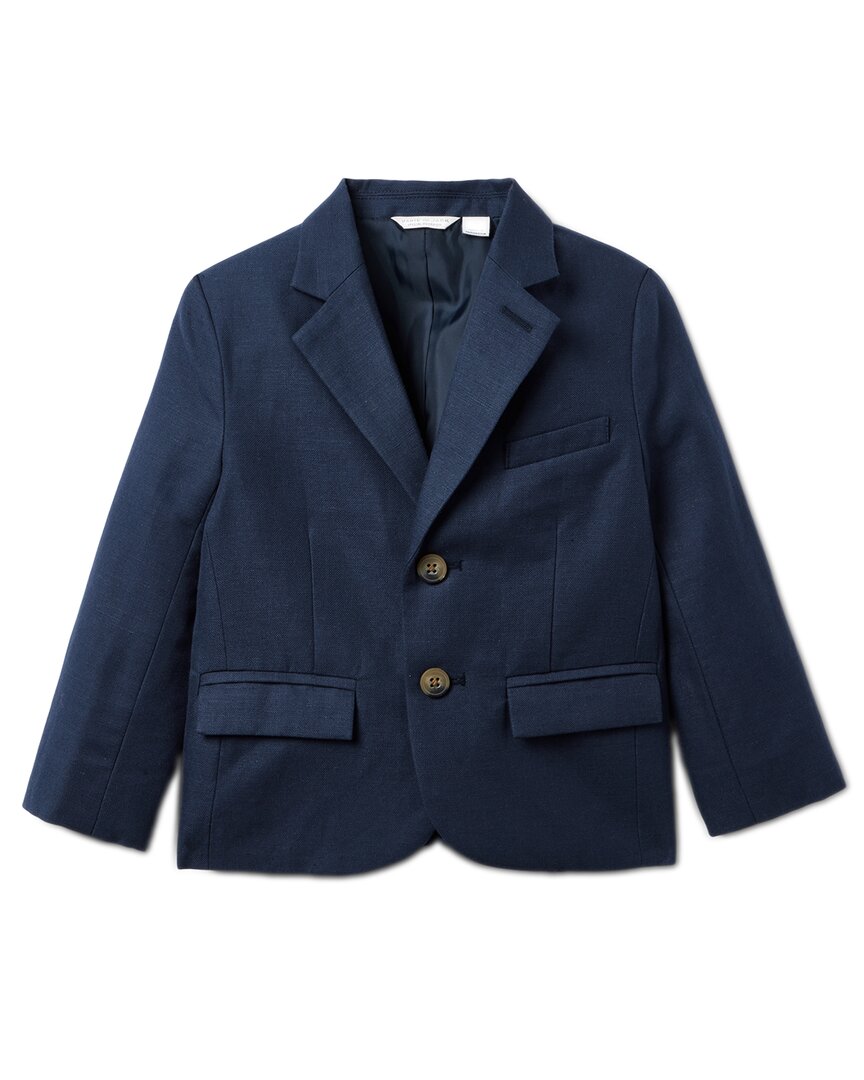 Janie And Jack Linen-Blend Blazer Navy One Size Fits All