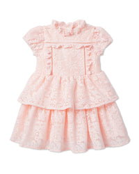 Janie And Jack Lace Dress Pink 7 (Big Girl S)