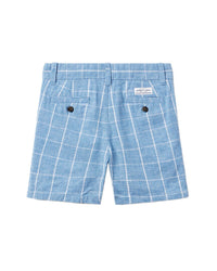 Janie And Jack Linen-Blend Tattersall Short