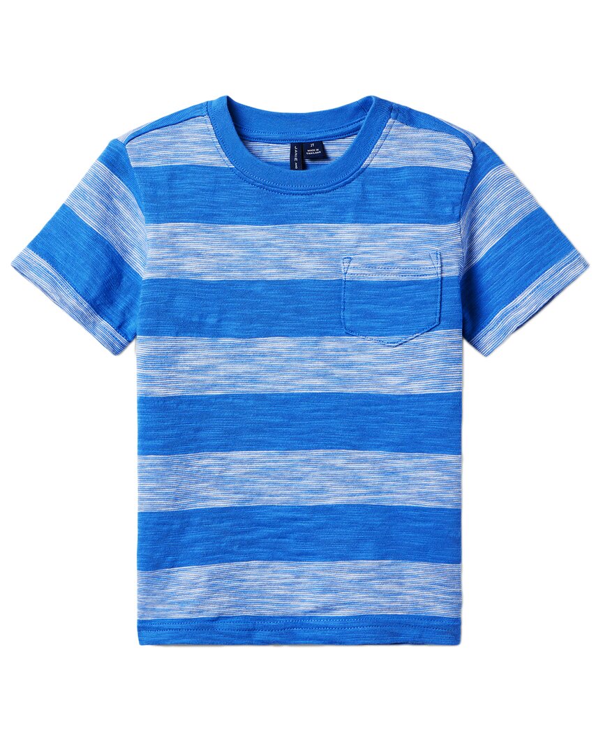 Janie And Jack Slub Stripe Tee Blue One Size Fits All