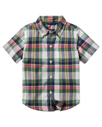 Janie And Jack Plaid Madras Top Multi Color