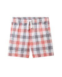 Janie And Jack Linen-Blend Gingham Short Multi Color 2T
