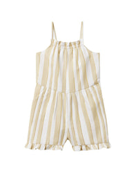 Janie And Jack Khaki Stripe Romper