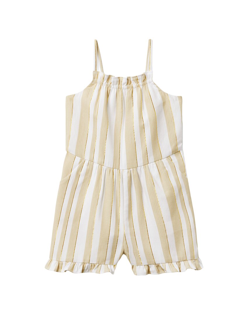 Janie And Jack Khaki Stripe Romper