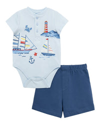 Little Me Nautical Short Set