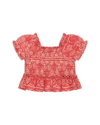 Mayoral Guipure Print Blouse