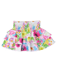 Shade Critters Watercolor Floral Smocked Skirt