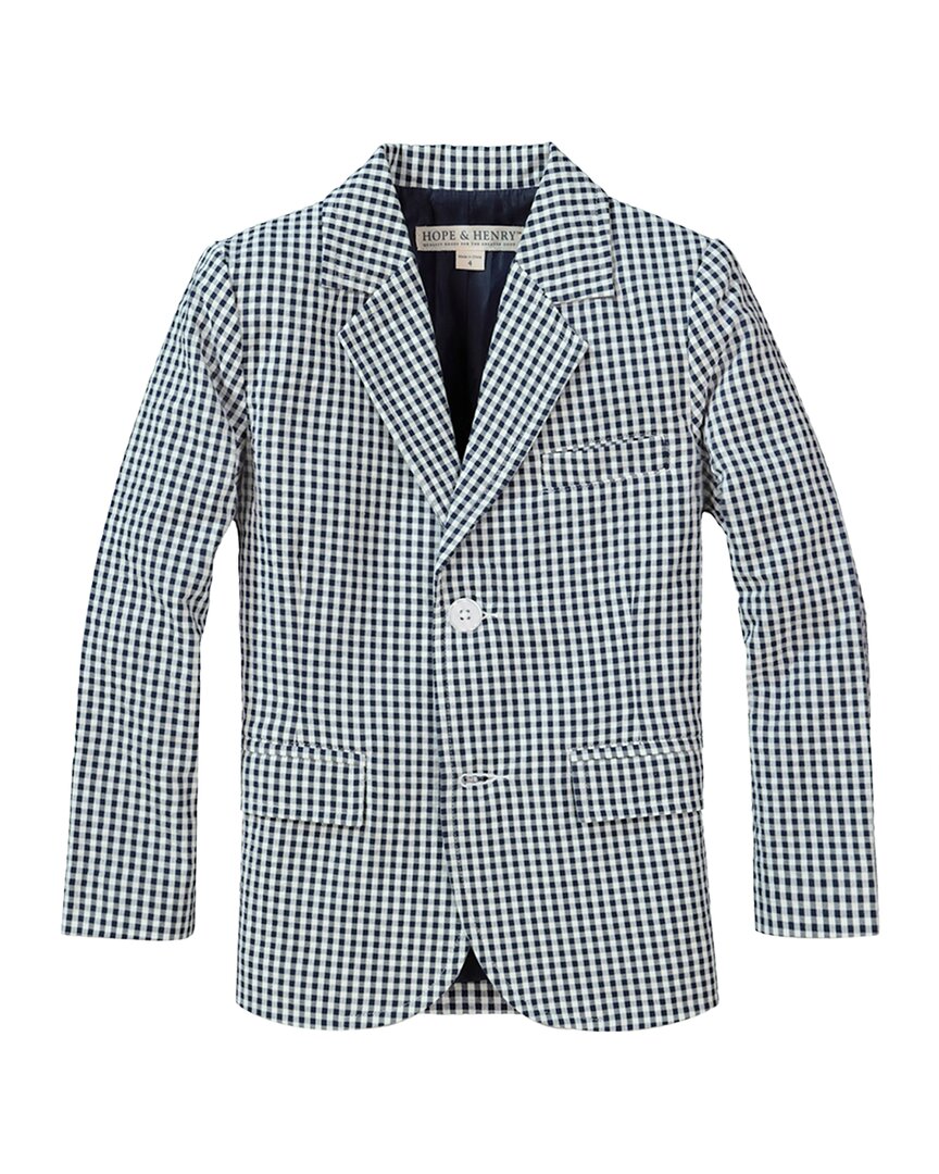 Hope & Henry Classic Seersucker Jacket 2T Blue