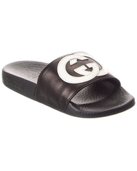 Gucci Interlocking G Leather Slide