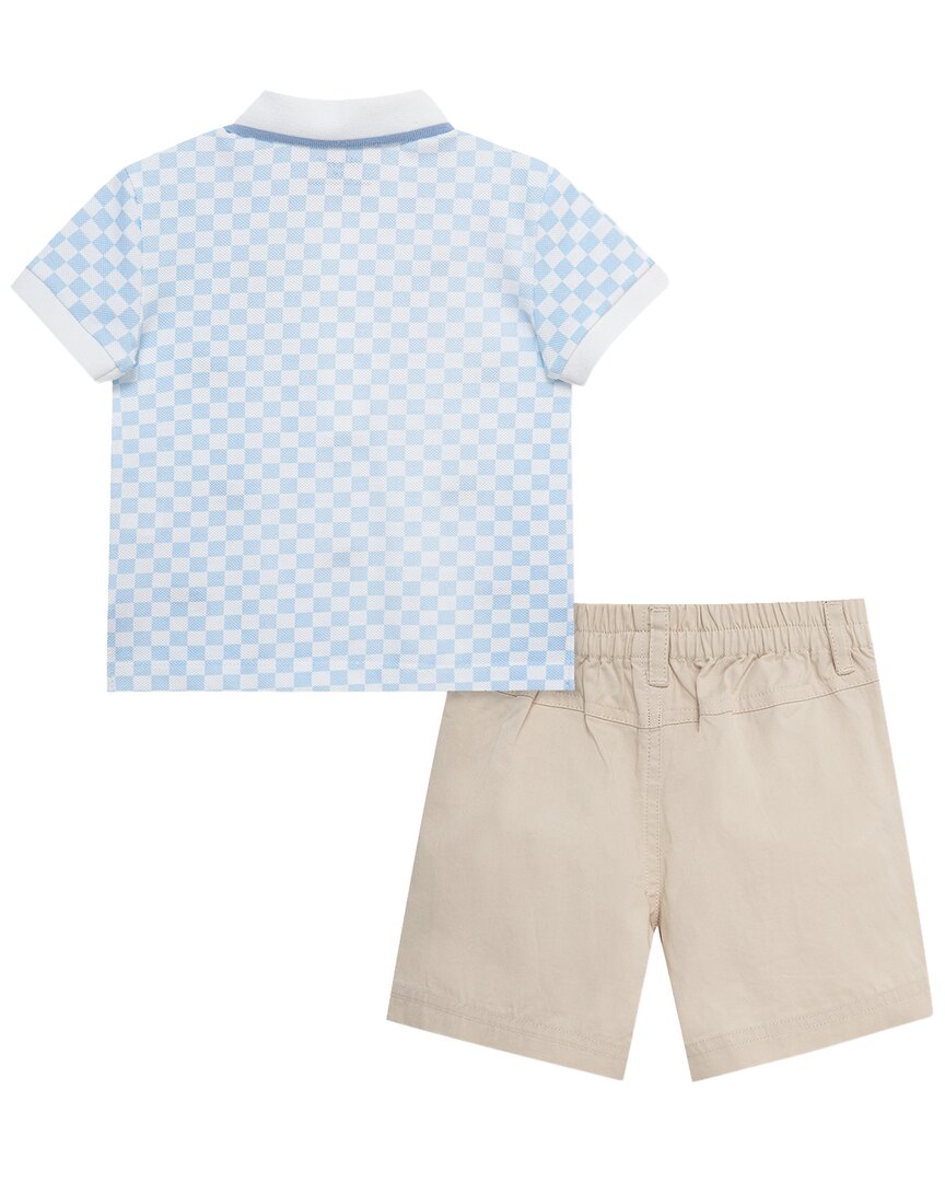 Little Me Race Car Polo Short Set