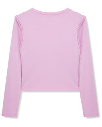 Habitual Braided French Terry Wrap Top