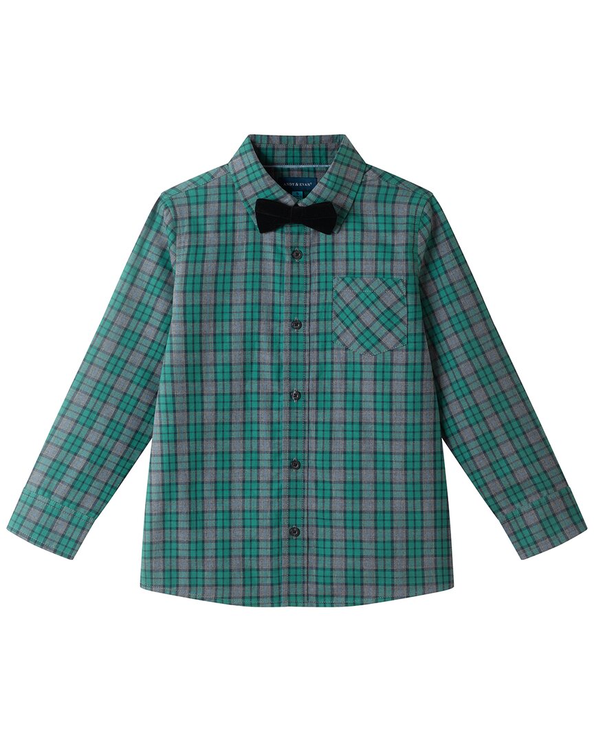 Andy & Evan Plaid Button-Down & Bowtie Set